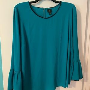 Blouse with bell sleeves
